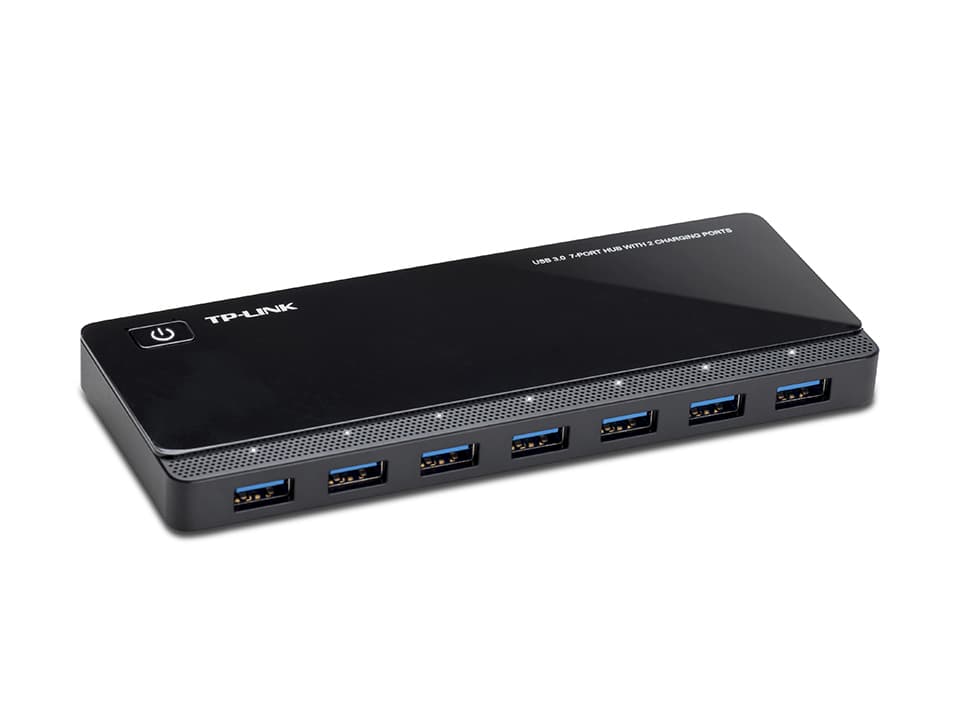 TP-LINK 7 PORT HUB,USB 3.0(7),USB 3.0 MICRO-B WITH 2 CHARGING PORT (2.4A), 1YR