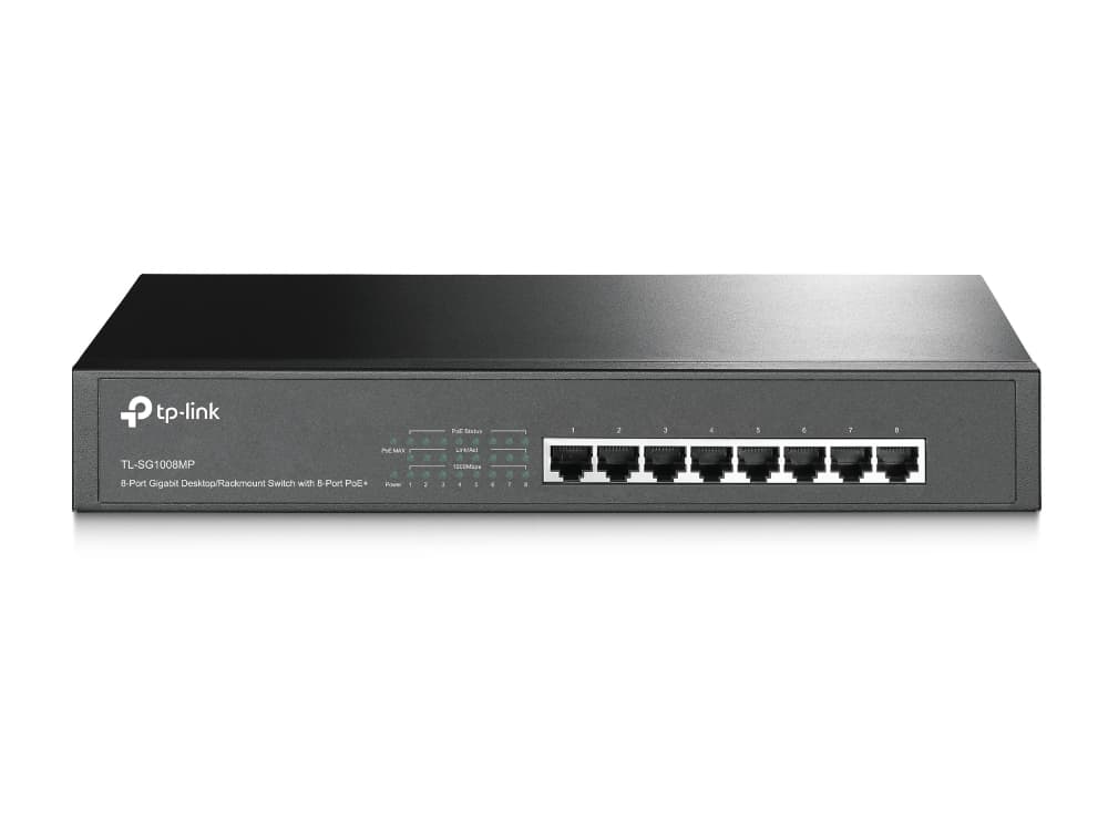 TP‑LINK TL‑SG1008MP 8‑Port PoE+ Gigabit Switch